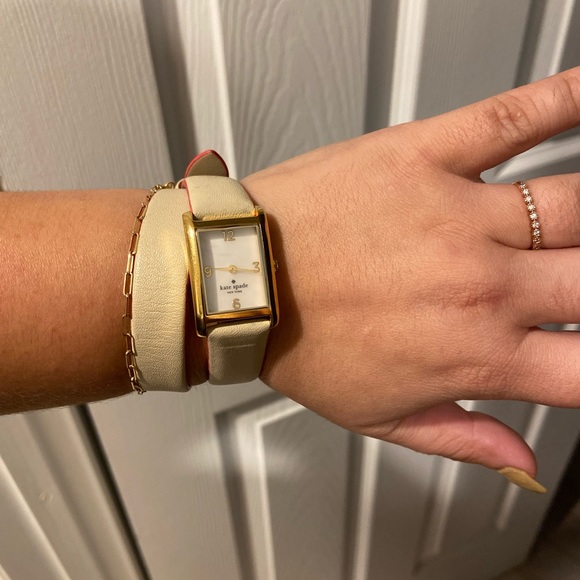 Double Wrap Gold Kate Spade Watch - Champagne and Pink - Picture 2 of 11
